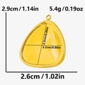Detailed size specifications for a gold-plated teardrop pendant base with dimensions - Teardrop Pendant Tray / Gold