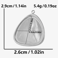 Detailed dimensions of a teardrop stainless steel pendant tray for jewelry making - Teardrop Pendant Tray / Silver