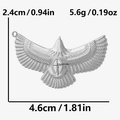 Detailed size map of silver eagle pendant with dimensions 4.6x2.4cm and 5.6g weight - Eagle Style Silver Color (S2437-S)