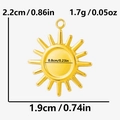 Détails du pendentif soleil dimensions 2,2 cm x 1,9 cm pour création de bijoux - Or