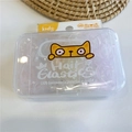 Kids hair elastics set in transparent storage box with cute yellow cartoon cat design - Cat Spring Color