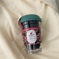 Lot de 130 élastiques à cheveux noirs dans un bocal transparent avec motif flamant - Chouchou noir / Tasse Verte (Flamant Rose/Hibiscus)
