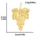 Pendentif raisin en acier inoxydable 304 doré, mesure de hauteur 3,1 cm - Style Raisin (S2451-G) / Or