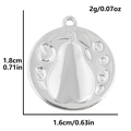 Pendentif poire en acier inoxydable argenté pour bijoux DIY, 1,8cm sur 1,6cm - Style Poire (S2454-S) / Argent