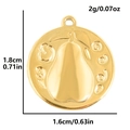 Pendentif poire rond en acier inoxydable 304 doré avec reliefs pour bijoux DIY - Style Poire (S2454-G) / Or