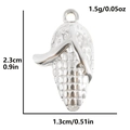 Pendentif en forme de maïs en acier inoxydable 304 pour bijoux DIY de 2,3x1,3 cm - Style Maïs (S2455-S) / Argent