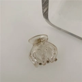 Pinza per capelli media minimalista in ambra trasparente per un'acconciatura elegante - Champagne (Piccolo 3-Artigli)