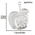 Pendentif pomme en acier inoxydable 304 pour bijoux DIY, taille 23mm x 16mm - Style Pomme (S2458-S) / Argent