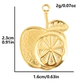 Pendentif pomme-citron en acier inoxydable doré pour bijoux DIY 2,3cm x 1,6cm - Style Pomme (S2458-G) / Or
