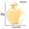 Pendentif pomme doré en acier inoxydable 304 pour bijoux DIY avec mesures de taille - Style Pomme (S2460-G) / Or