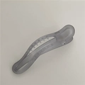Transparente graue matte Haarklammer mit elegantem, stromlinienförmigem Design - Hellblau (Gebogen)