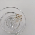 Mini floral hair claw clip in clear resin finish for sweet Korean style hairstyles - Transparent Flower