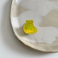 Pince à cheveux fruit vert-jaune translucide pour franges et coiffures de filles - Banane jaune
