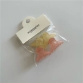 Set di 4 mini mollette per capelli color gelatina trasparente in rosa e giallo con fiocchi - Mezzaluna Rosa e Beige