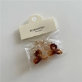 Set di mini mollette per capelli color ambra con design a fiocco e confezione - Fiocco Caffè e Champagne