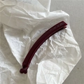 Deep wine red banana hair clip with a glossy jelly finish and fine inner teeth - Burgundy (Arc Banana Clip)