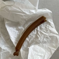 Minimalist jelly amber brown resin banana hair clip with internal teeth grip - Brown Coffee (Arc Banana Clip)