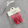 Lot de 4 barrettes BB roses mates pour filles dans un emballage minimaliste - Rouge pastèque