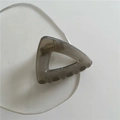 Pinza per capelli triangolare grigio traslucido con molla in metallo dorato - Triangolo Cavo / Grigio