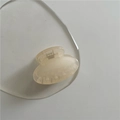 Chic translucent cream geometric triangle hair claw clip with a sleek resin finish - Small Oval / Pink