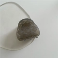 Translucent smoky grey geometric triangle hair claw clip with vintage lattice texture - Quilted Triangle / Gray