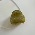Olive green translucent geometric hair claw clip with classic quilted diamond pattern - Quilted Triangle / Green