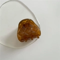 Amber geometric triangle hair claw clip with vintage rhombus pattern embossed finish - Quilted Triangle / Amber