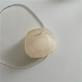 Minimalist cream translucent geometric hair claw clip in a stylish triangular design - Large Oval / Pink