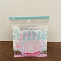 5-pack of seamless colorful hair elastics in stylish pastel pink and blue pouch - Set of 5 / Light Blue
