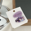 Paire de pinces à cheveux goutte d'eau violettes avec fini mat et motifs marbrés - Personnage Violet