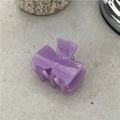 Lavender acetate bow hair claw clip with gold Barrette La France lettering - Bow Claw Clip / Light Purple