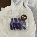 Set di 5 fermagli per capelli BB in metallo viola scuro in confezione trasparente - Viola scuro