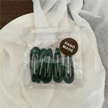 Set di 5 fermagli per capelli a goccia verde scuro in confezione trasparente - Verde Scuro