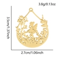 Detailansicht des hohlen Feen-Anhängers mit Maßen 3,5 cm x 2,7 cm und Gewicht 3,8 g - Gold (S2488-G)
