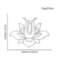 Afmetingen van de 304 roestvrijstalen lotusbloem hanger voor DIY-sieraden maken - Zilveren Stijl (S2491-S)