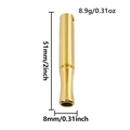 Colgante silbato de acero inoxidable dorado pulido con detalles de dimensiones y peso - Color Dorado (S2553-G)