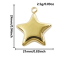 Detailansicht des 18k Gold-Sternanhängers mit Maßen von 24 mm Höhe und 21 mm Breite - Gold Großer Stern Anhänger (S2555-G)