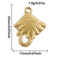 Dettaglio del ciondolo razza placcato oro 18k con dimensioni 22mm x 17mm e il peso - Oro (S2550-G)