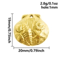 Dimensions détaillées du pendentif coquillage plaqué or 18k avec motif étoile de mer - Couleur Or 18K (S2753-G)