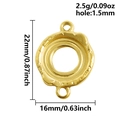Detailed view of 18K gold plated stainless steel connector with dimensions and weight info - Gold Style (S2770-G)