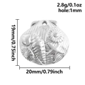 Détails d'un pendentif coquillage argenté avec dimensions et motif étoile de mer - Couleur Argent (S2753-S)