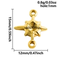 Vista detallada del colgante de estrella en acero chapado en oro con dimensiones y peso - Dorado
