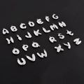 3D bubble alphabet letter pendants A-Z set in matte silver stainless steel finish - Letter A (S2505) / Steel