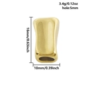 Gepolijste gouden 304 RVS hartkraal met afmetingen 16x10mm en een 5mm gat - S2585 Onregelmatige Schuifstijl / 5mm Gat / Goud
