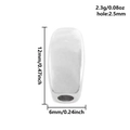 Gepolijste 304 roestvrijstalen rechthoekige kraal, 12x6 mm met 2,5 mm gat voor DIY sieraden - S2587 Ton Afstandhouder Stijl / Gatdiameter 2.5mm / Staalkleur