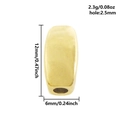 Gouden 304 roestvrijstalen hartkraal voor DIY-sieraden maken, maat 12x6mm - S2587 Ton Afstandhouder Stijl / Gatdiameter 2.5mm / Goud