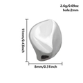 Zilveren 304 roestvrijstalen hartkraal voor DIY sieraden maken van 11x8mm - S2592 Gestroomlijnde Organische Stijl / Gatdiameter 2mm / Staalkleur