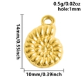 Ciondolo a conchiglia dorata in acciaio inossidabile 304 per gioielli fai-da-te - S2696-G Conchiglia d'Oro