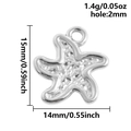 Ciondolo a forma di stella marina in acciaio inossidabile 304 con finitura argentata - S2717-S Stella Marina d'Argento