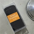 Set mit hochelastischen schwarzen Haargummis in transparenter Box für den Alltag - Schwarz